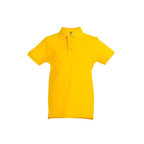 THC ADAM KIDS. Kids short-sleeved 100% cotton piqué polo shirt unisex) - Yellow / 6