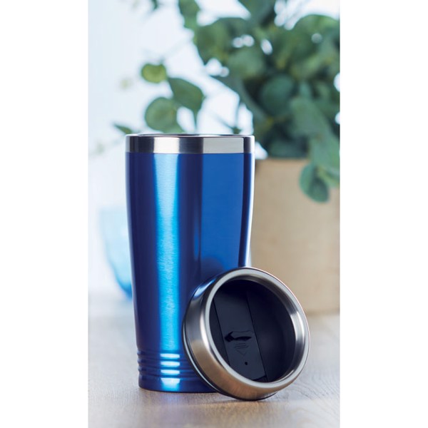Potovalna skodelica Rodeo Color, nerjaveče jeklo, 400 ml - Bela