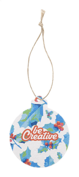 Custom Seed Paper Christmar Tree Ornament CreaJul Seed - Round