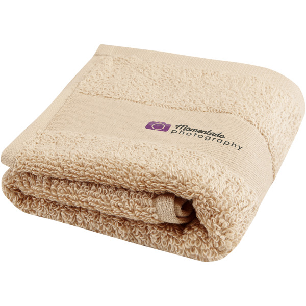 Asciugamano 30 x 50 cm in cotone da 450 g/m² Sophia - Beige