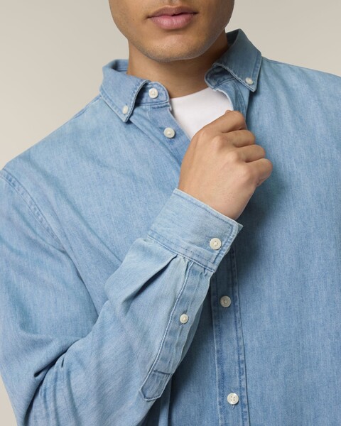Stanley Denim Shirt - Light Wash / 4XL