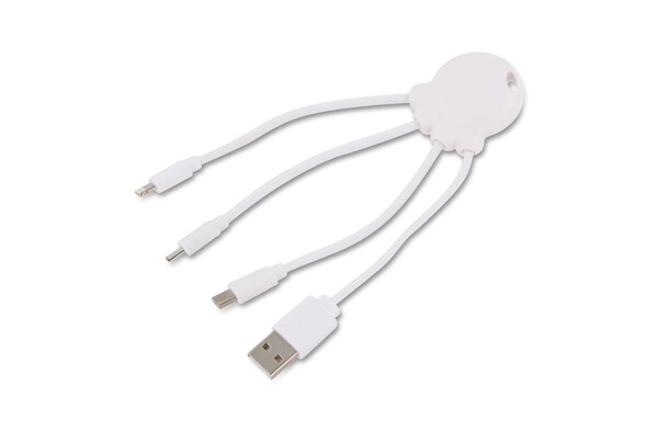 Xoopar Eco polnilni kabel, reciklirana plastika, RPET - Bela