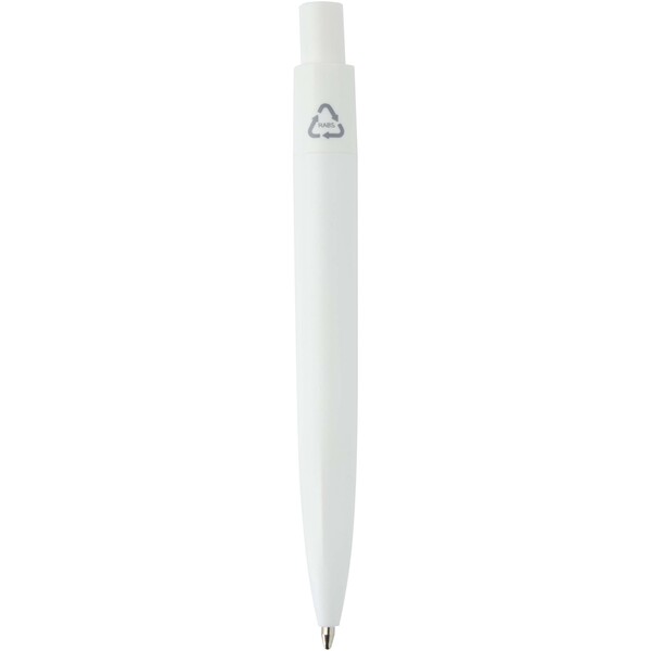 Ramin recycled plastic mini ballpoint pen (blue ink) - White