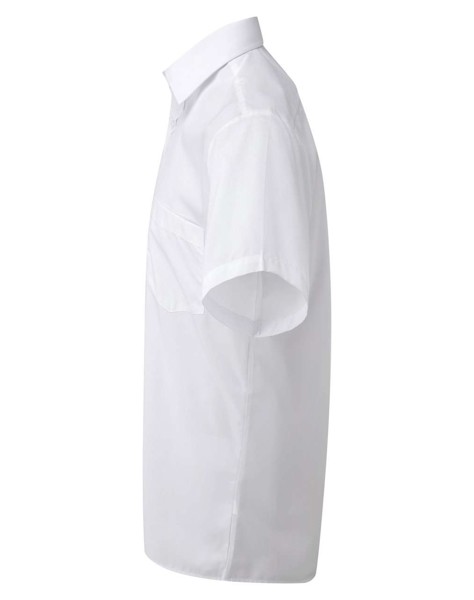 Men's Short Sleeve Poplin Shirt - White / 4XL