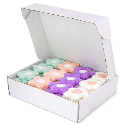 SET OF 12 TOWELS WITH FLORAL DESIGN “PRIMAVERA”
