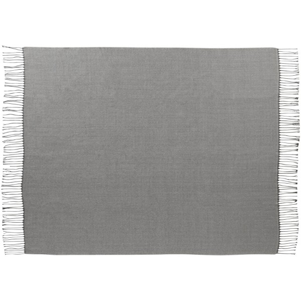 Couverture motif chevrons Haven - Gris