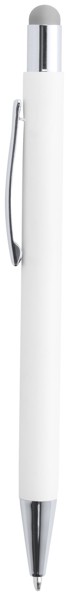 Touch Ballpoint Pen Wirly - Silver / White