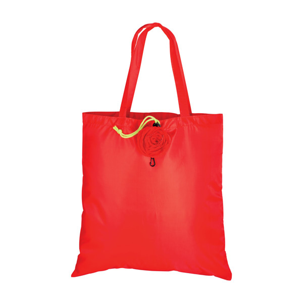 190T Polyester, Rose-Shaped Foldable Shopping Bag With Plastic Snap Hook