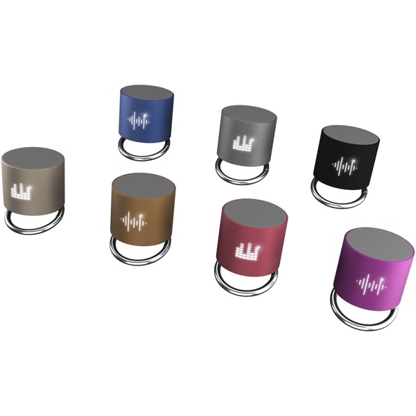 SCX.design S26 Lautsprecher Ring mit Leuchtlogo - schwarz / weiss