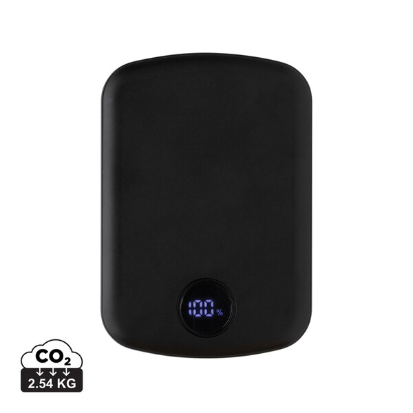 MagBoost gerecycled plastic 5000 mah magnetische powerbank - Zwart