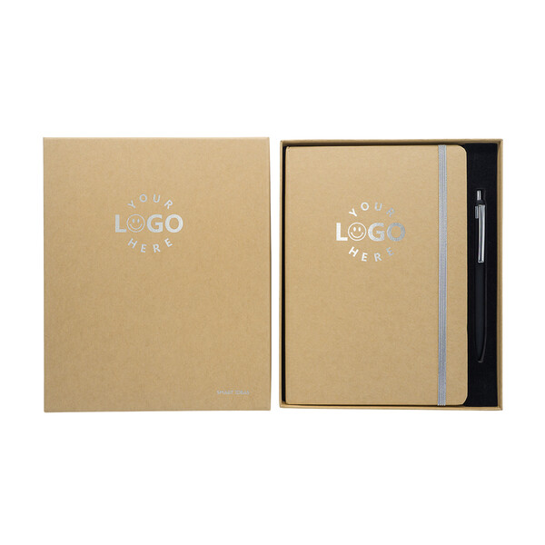 Aurora notebook and pen set - Silver