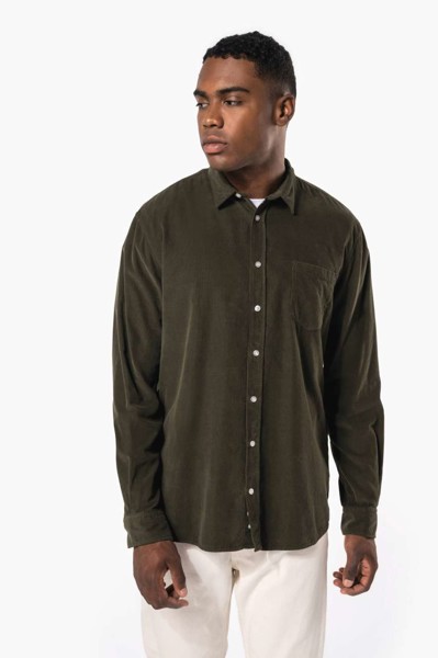 MEN'S LONG-SLEEVED CORDUROY SHIRT