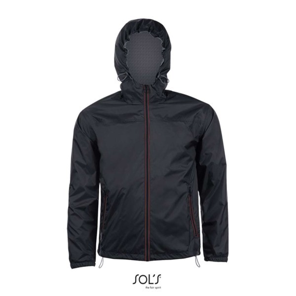 Sol's Skate - Unisex Lined Windbreaker - Black / Dark Grey / M
