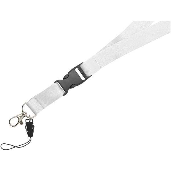 Sagan phone holder lanyard with detachable buckle - White