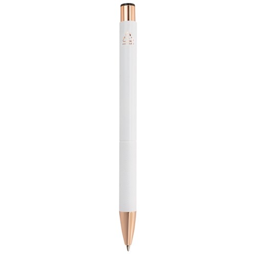 STYLO À BILLE EN ALUMINIUM RECYCLÉ “ADRIEN ” - Blanc
