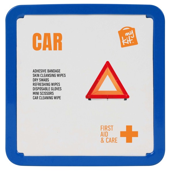 Kit de premiers secours en métal pour voiture MyKit - Bleu