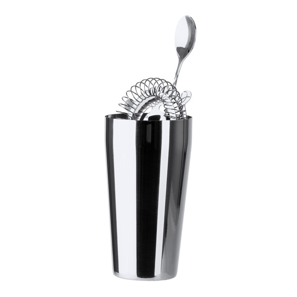 Personalized stainless steel 304 cocktail set with 580 ml shaker and carry bag