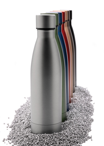 Celobarevná termo lahev z RCS recyklované oceli 500ml - Hnědá