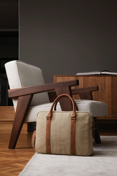 VINGA Bosler RCS recycled canvas computer bag - Beige