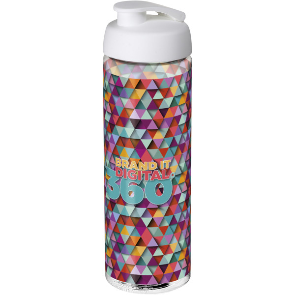 Bouteille de sport H2O Active® Vibe 850ml avec couvercle à bascule - Translucide / Blanc