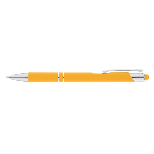 Stylo Crosby Softy Stylet Coté Clip - Jaune / Jet d’encre 4 couleurs