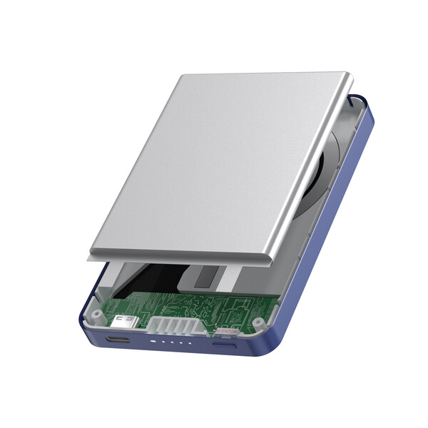 Powerbank magnétique 5000 mAh et 15W Urban Vitamin Marin - Bleu