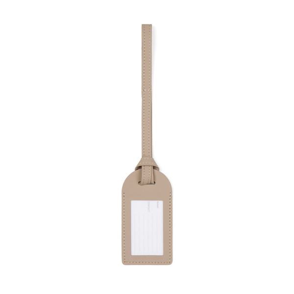 Vinga Baltimore luggage tag, recycled PU, RCS 20% - Greige