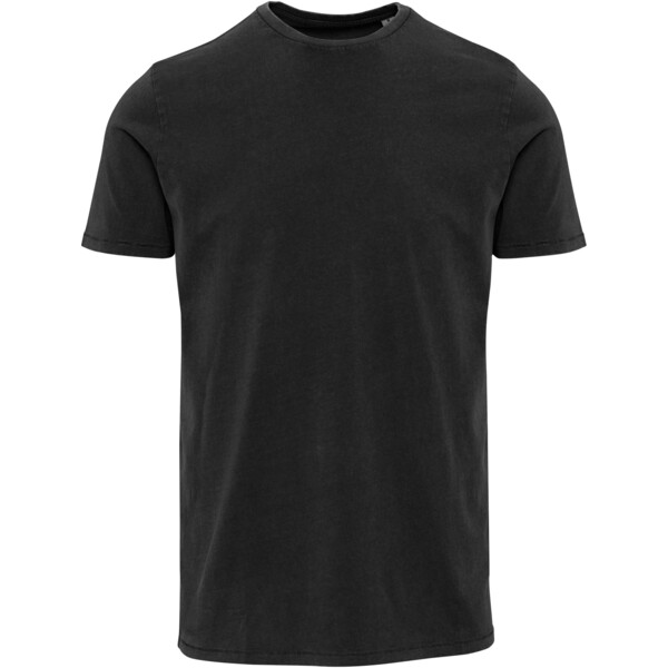 Nanaimo 160 g/m2 gewassen heren T-shirt met korte mouwen - Zwart / M