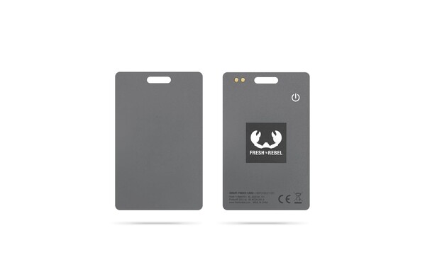Fresh 'n Rebel Card Finder with Luggage Tag for Apple and Google - Dark Grey