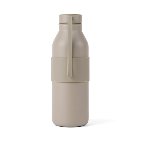 VINGA Niro RCS nerezová fľaša so silikónovým úchytom 500 ml - Béžová