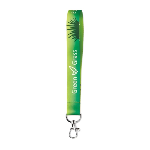 Sublimated Recycled PET short strap - 15mm width / Metal carabiner