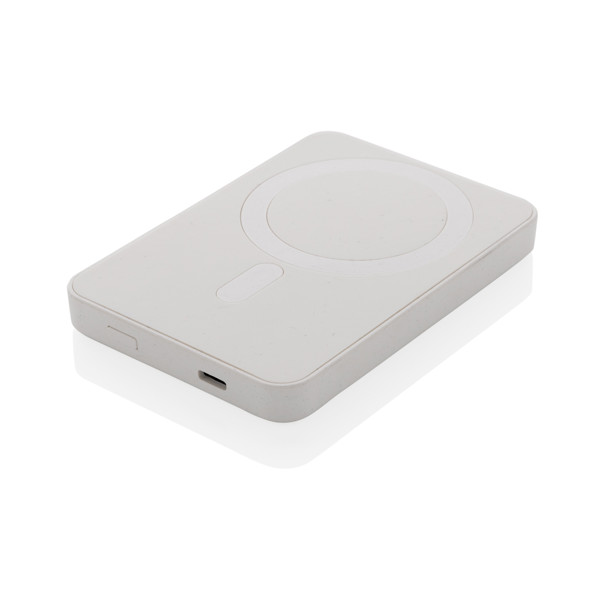 Magnetix RCS magnetni powerbank 5000 mAh od reciklirane plastike - Bijela