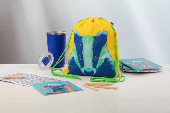 Sac piscine personnalisé pour enfants CreaDraw Kids RPET - Vert / Blanc