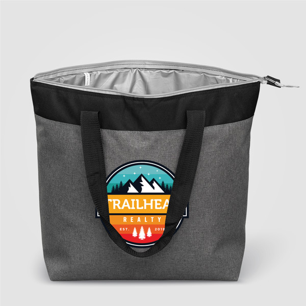 Metropolis™ Large Cooler Tote​ Bag - Grey / Silkscreen