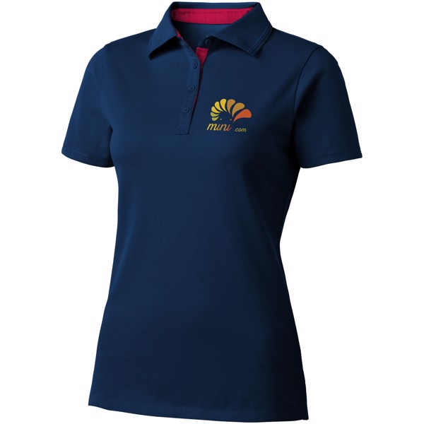 Hacker short sleeve ladies polo - Navy / Red / M