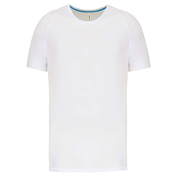 Men's Recycled Round Neck Sports T-Shirt - White / 2XL