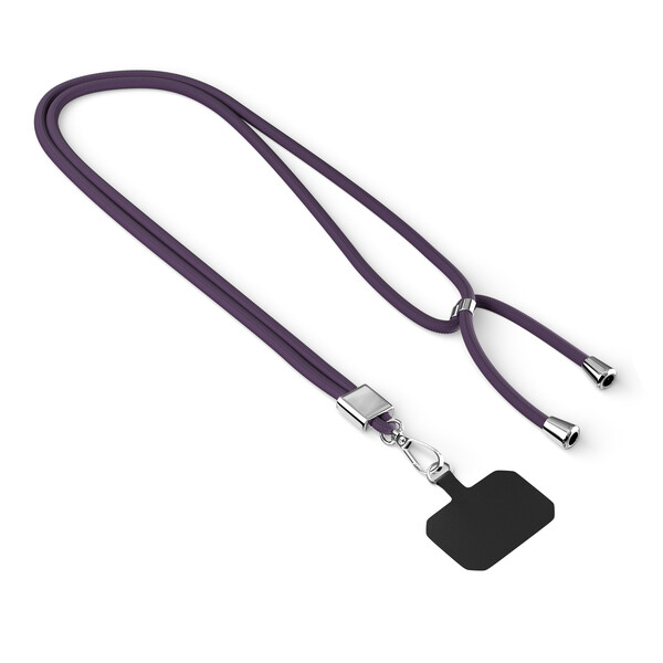 Crossbody, trendy 2-tone cord phone holder made of recycled polyester (rPET) - ClearSky Blue / Silver accessories