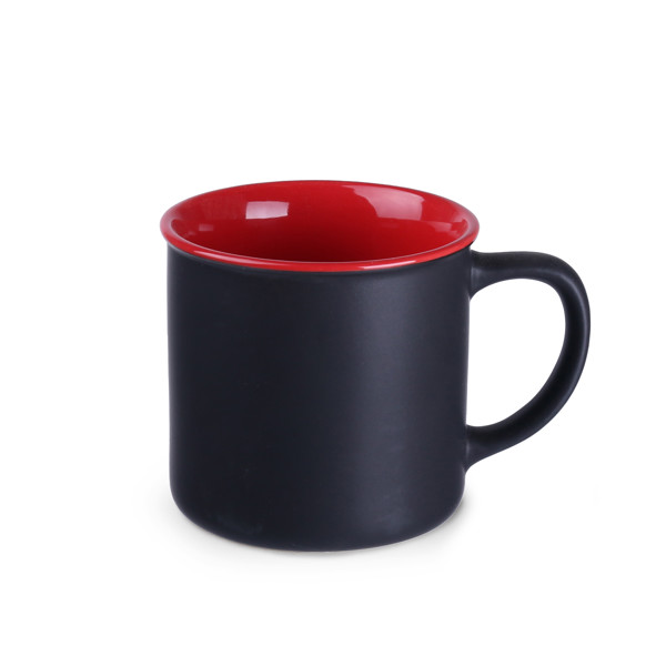 Loft Supreme ceramic mug, 340g - Black / Red