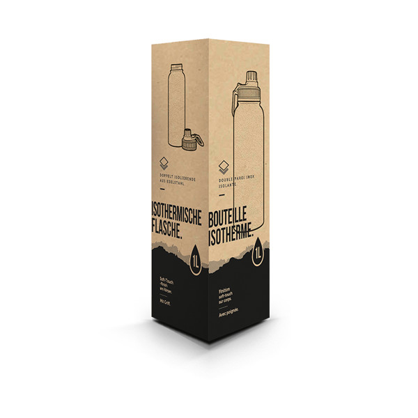 BOUTEILLE GOURDE 1 L ISOTHERME DOUBLE-PAROI FINITION SOFT TOUCH