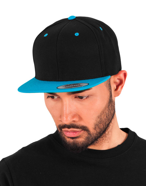 Classic Snapback 2-Tone Cap - Royal / Orange / ONE SIZE