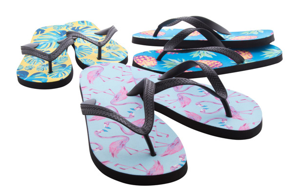 Sublimation Beach Slippers Suboslip - White / Black / 39-41