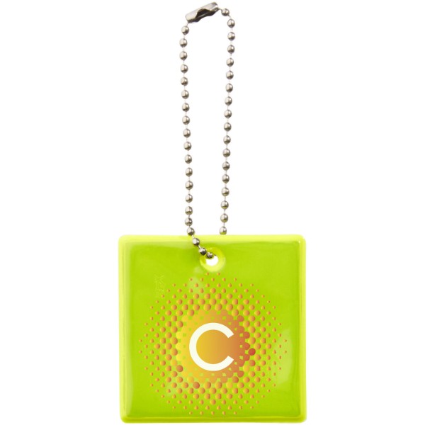 Suporte refletor em forma de quadrado - Amarelo neón