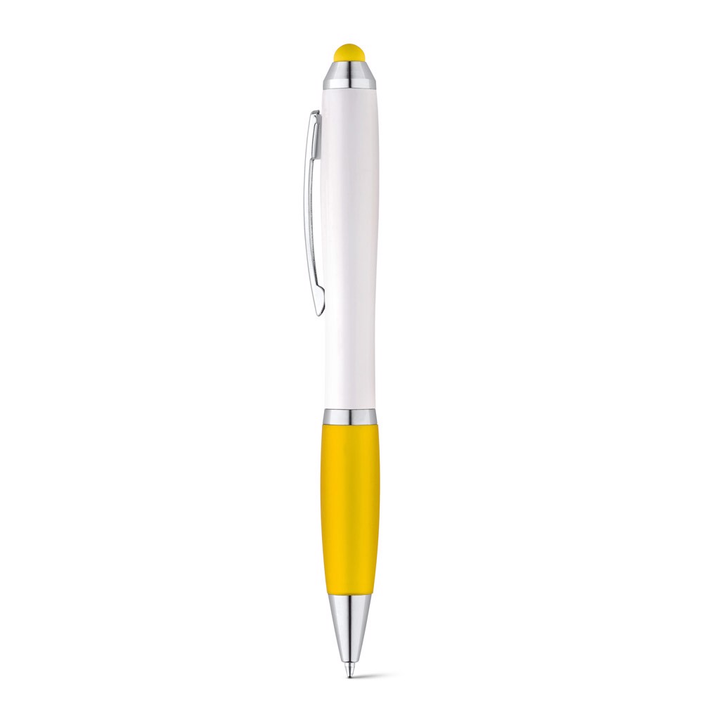 SANS BK. Kuličkové pero s kovovým klipem - Žlutá
