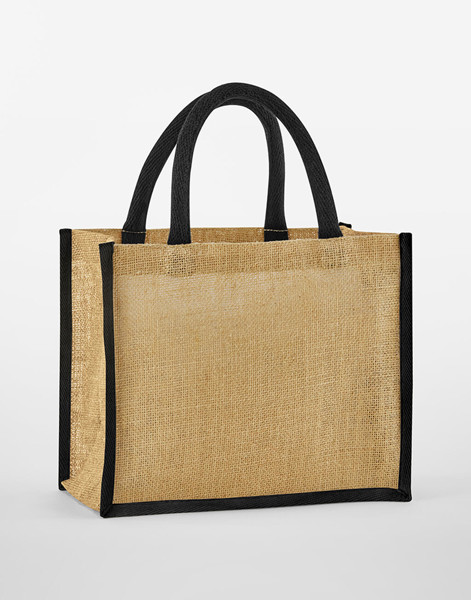 Natural Starched Jute Midi Tote - Natural / Olive Green / ONE SIZE