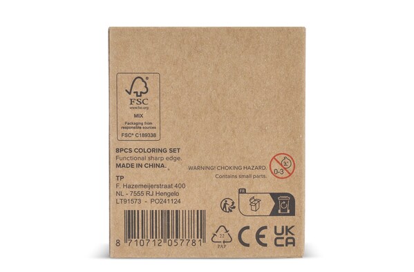 8 piece colouring set in kraft box