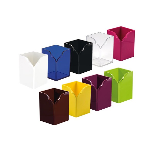 PENCIL POT (75x75x104mm) - Blanc opaque / 