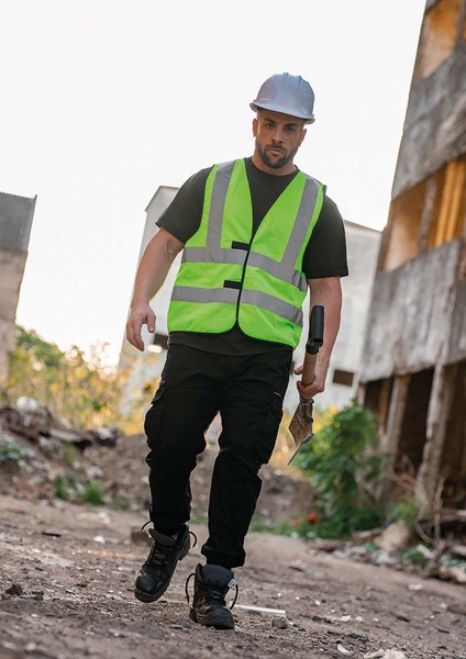 Safety / Functional Vest "Hannover" - Four Reflective Stripes - Yellow / 7XL