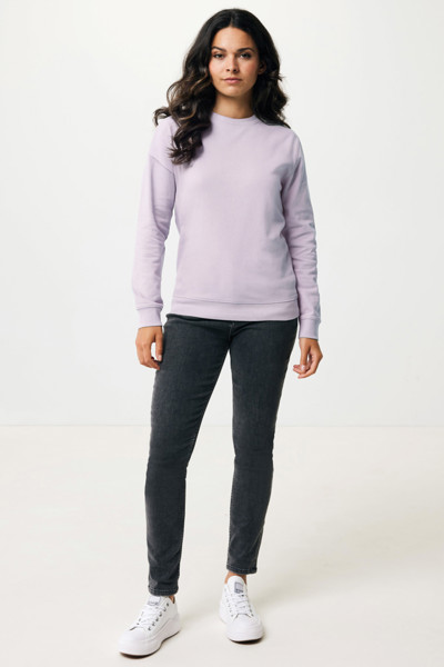 Sweater à col rond en coton recyclé Iqoniq Zion - Lavender / M