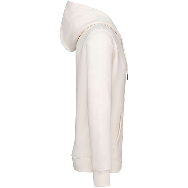 Unisex Zip-Up Hooded Sweatshirt - Ivory / L