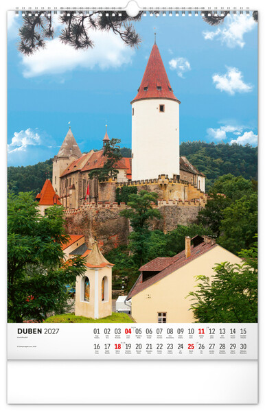 Notique Nástěnný Kalendář Hrady A Zámky 2027, 33 x 46 cm